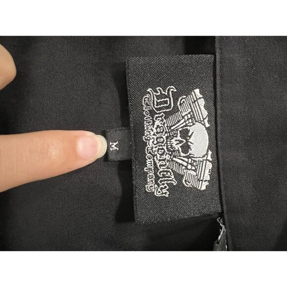 Dragonfly American Dream Men Short Sleeve Button Down Size Medium Biker American - Picture 4 of 14